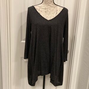 LANE BRYANT Charcoal V-Neck Women's Top Size 14/16